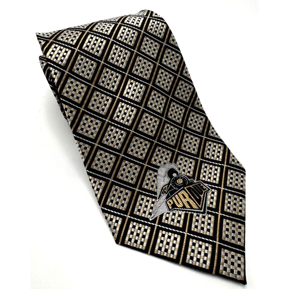 Purdue Boilermakers Team Neck Tie Eagles Wings Silk Woven NCAA